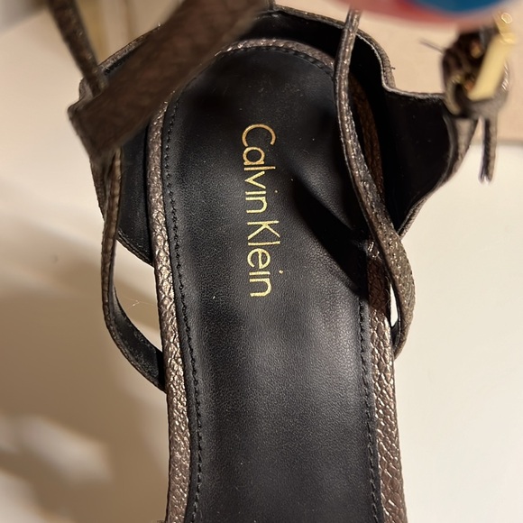 Calvin Klein Silver Gray Stiletto High Heels Strappy - Picture 8 of 9